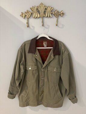 Vintage Leather and Cotton Jacket